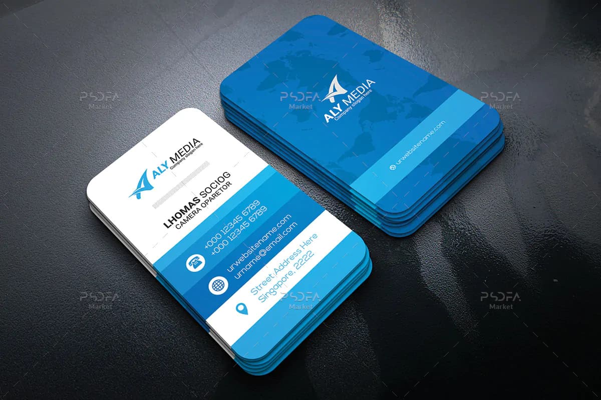 طرح کارت ویزیت زیبا با رنگبندی متنوع — تصویر ۲