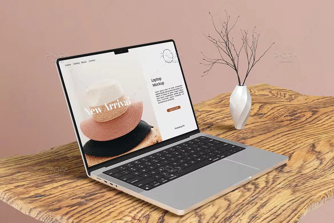 موکاپ لپ تاپ مک بوک پرو — تصویر ۵