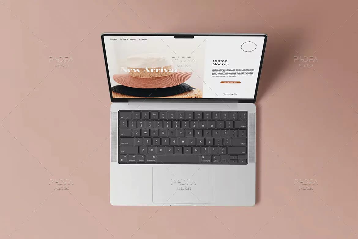 موکاپ لپ تاپ مک بوک پرو — تصویر ۴