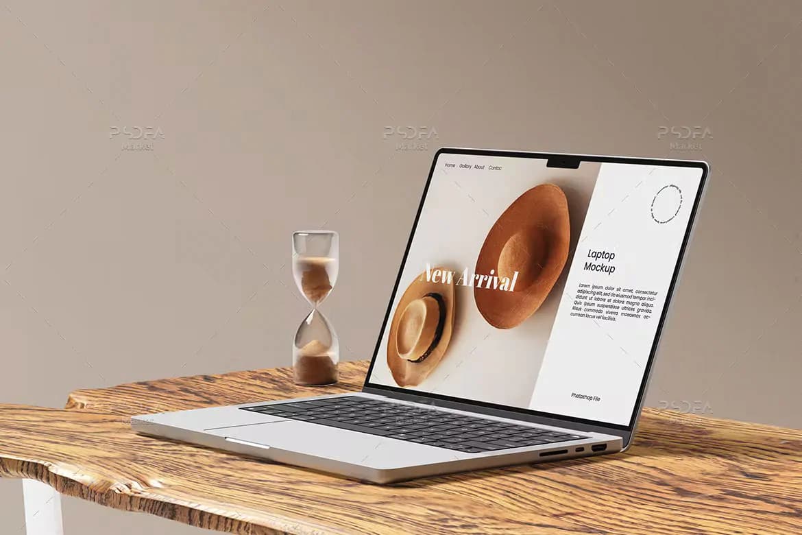 موکاپ لپ تاپ مک بوک پرو — تصویر ۲