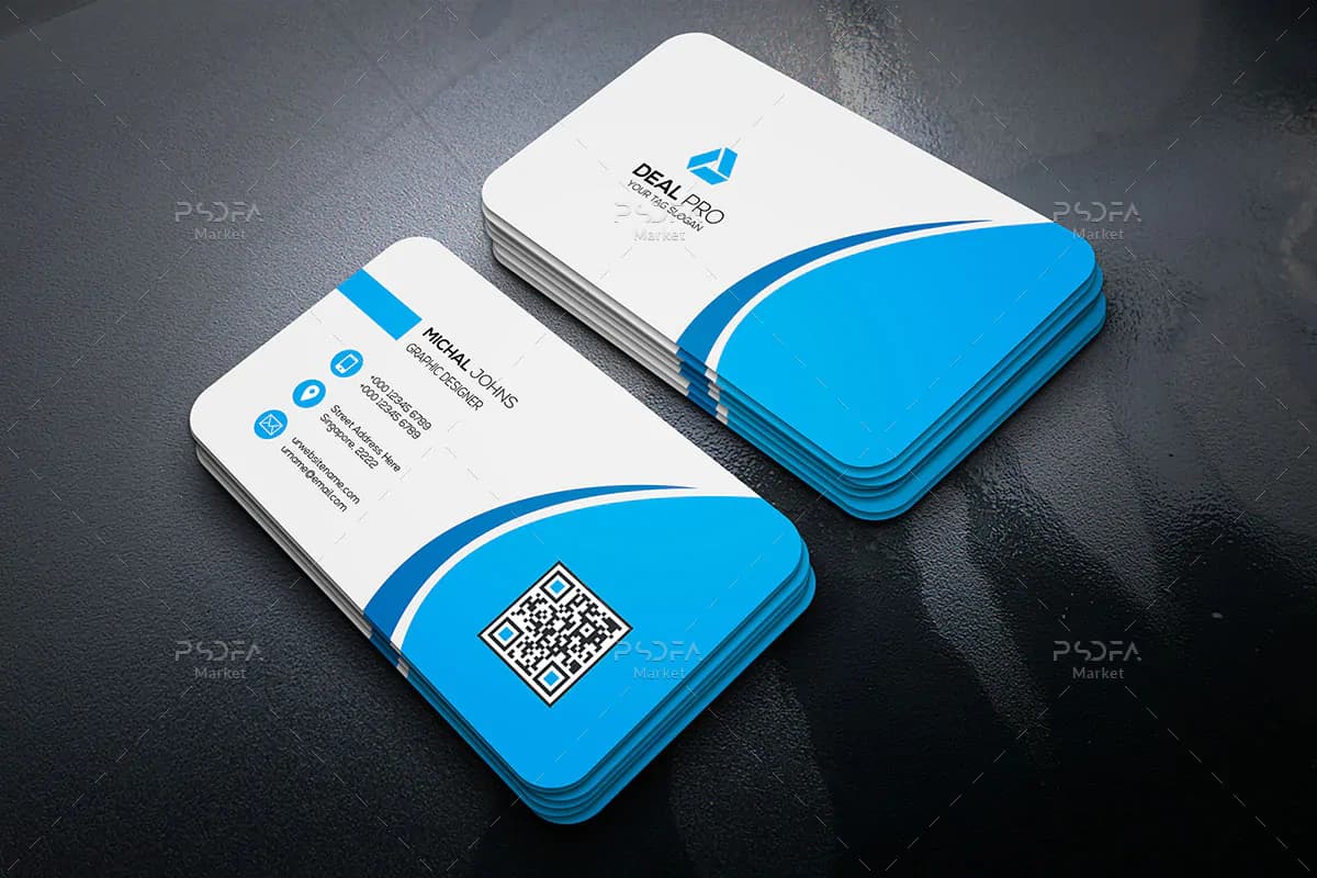 طرح کارت ویزیت لایه باز PSD برای فتوشاپ — تصویر ۲