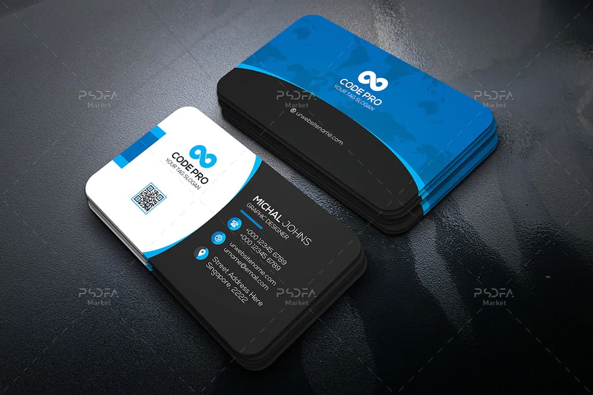 طرح کارت ویزیت لایه باز با فرمت PSD — تصویر ۳