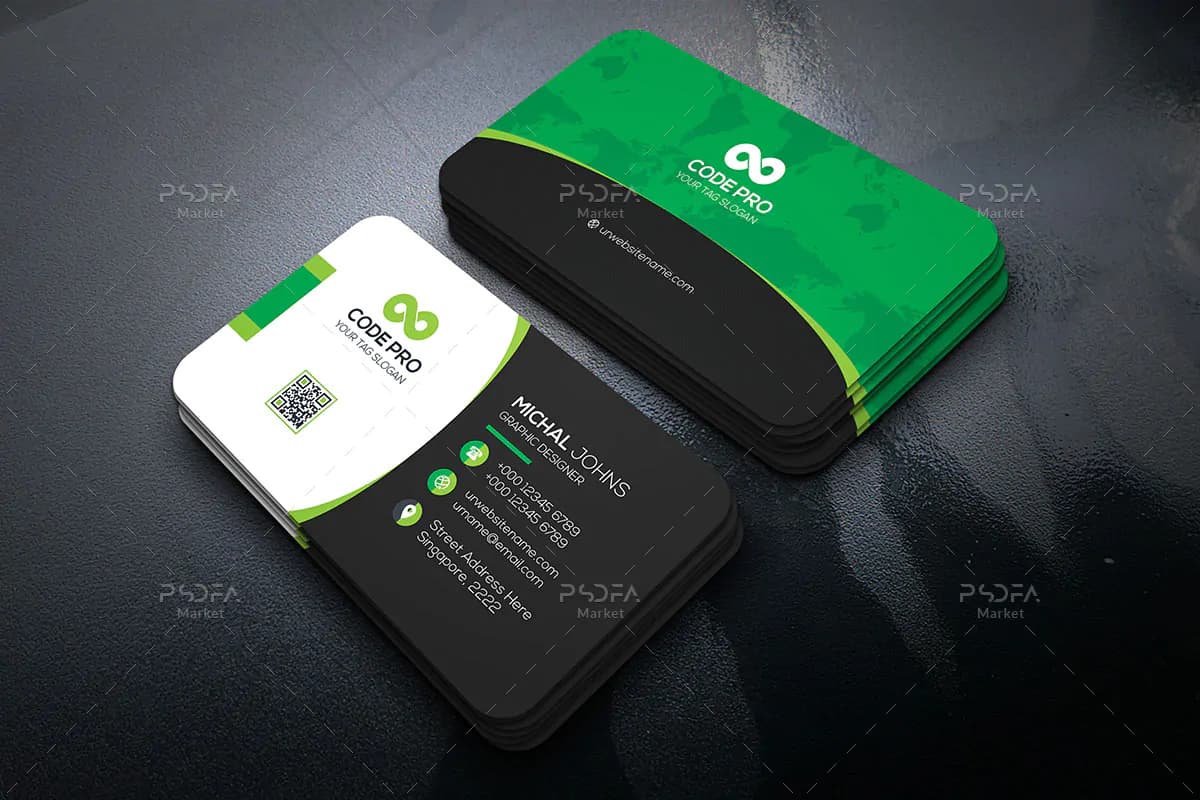 طرح کارت ویزیت لایه باز با فرمت PSD — تصویر ۲