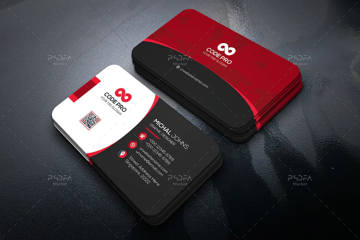 طرح کارت ویزیت لایه باز با فرمت PSD — تصویر ۴