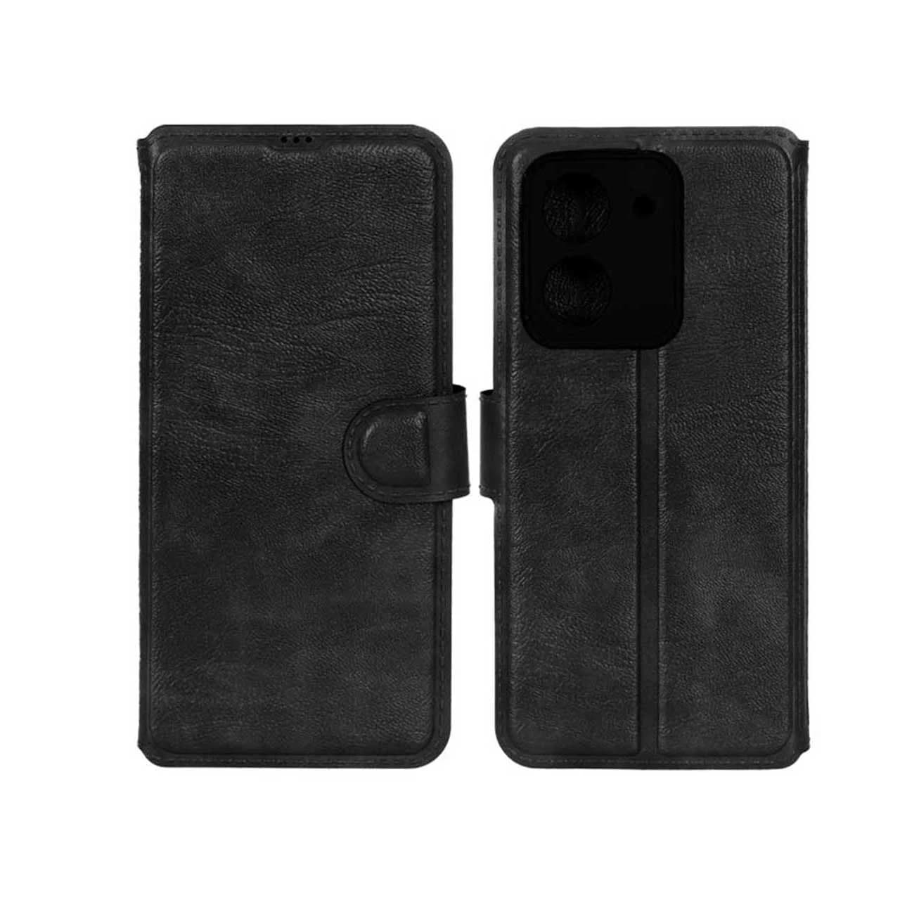 کیف موبایل چرمی مگنتی محافظ لنزدار Xiaomi Redmi A5 / Poco C71 — تصویر ۵