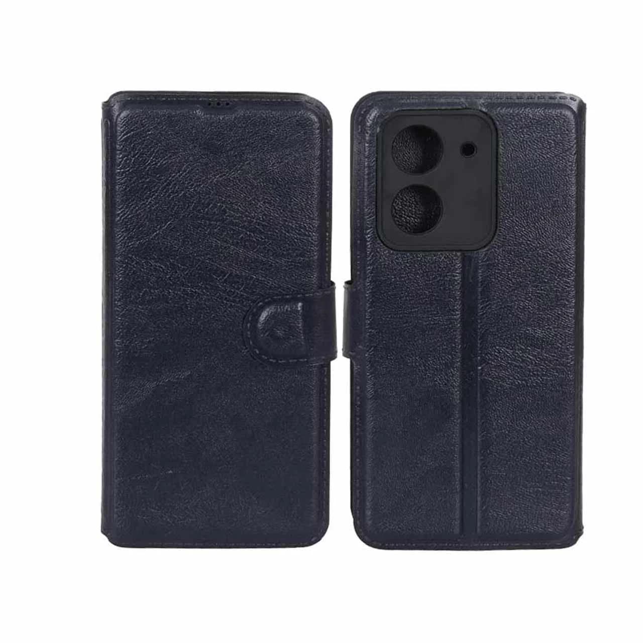 کیف موبایل چرمی مگنتی محافظ لنزدار Xiaomi Redmi A5 / Poco C71 — تصویر ۳