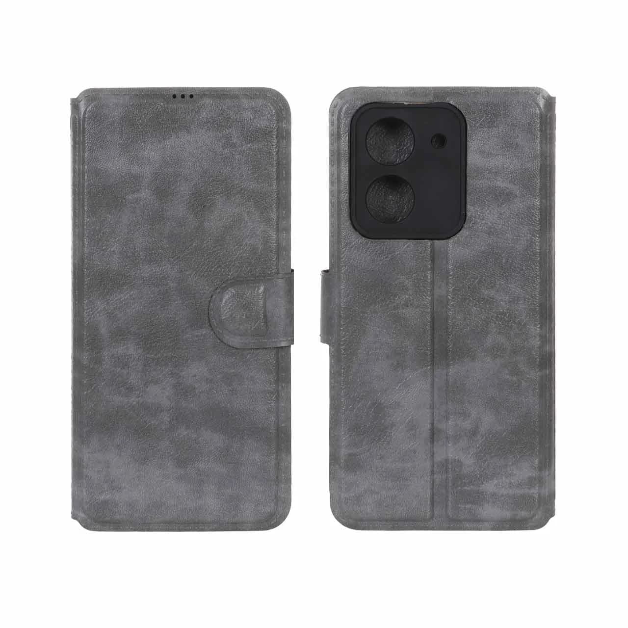 کیف موبایل چرمی مگنتی محافظ لنزدار Xiaomi Redmi A5 / Poco C71 — تصویر ۴