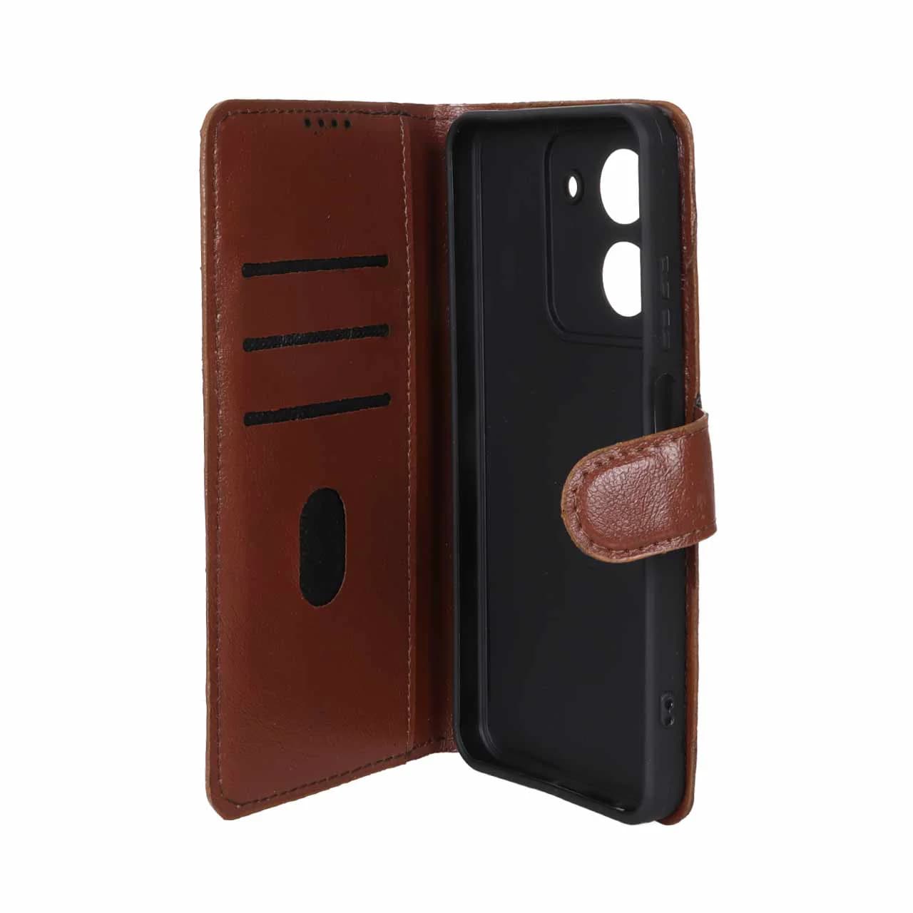 کیف موبایل چرمی مگنتی محافظ لنزدار Xiaomi Redmi A5 / Poco C71 — تصویر ۲