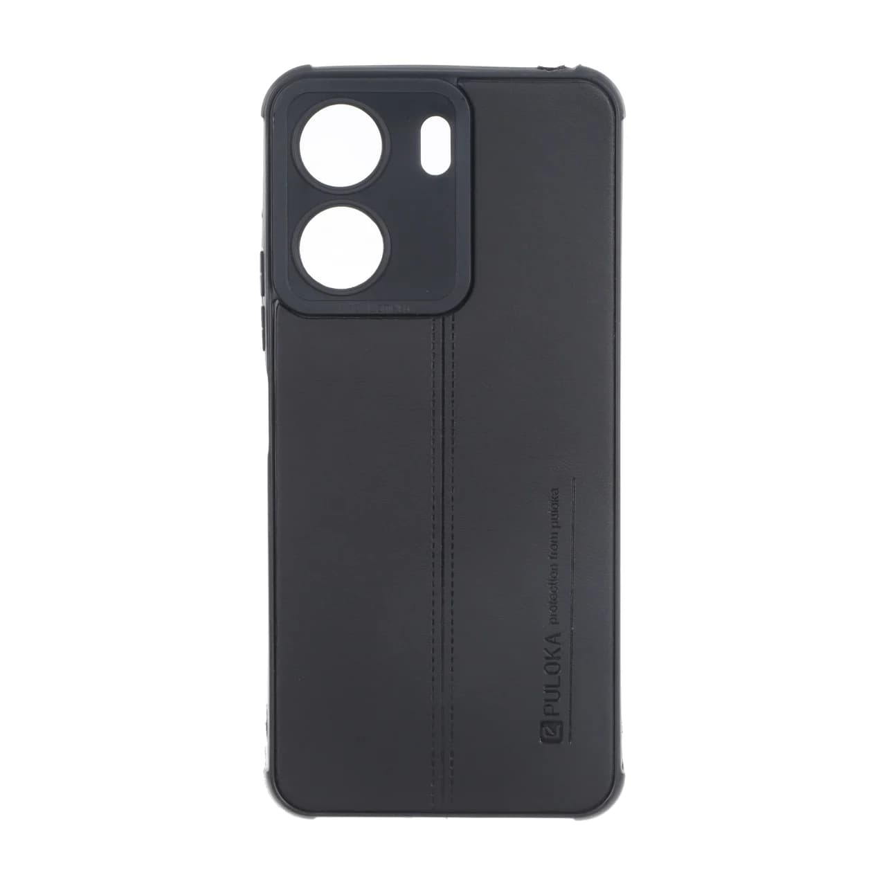 قاب Puloka طرح چرم دوخت دار محافظ لنزدار Xiaomi Redmi 13C / Poco C65