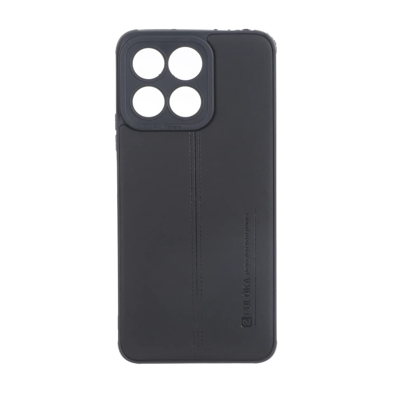 قاب Puloka طرح چرم دوخت دار محافظ لنزدار Honor X7c