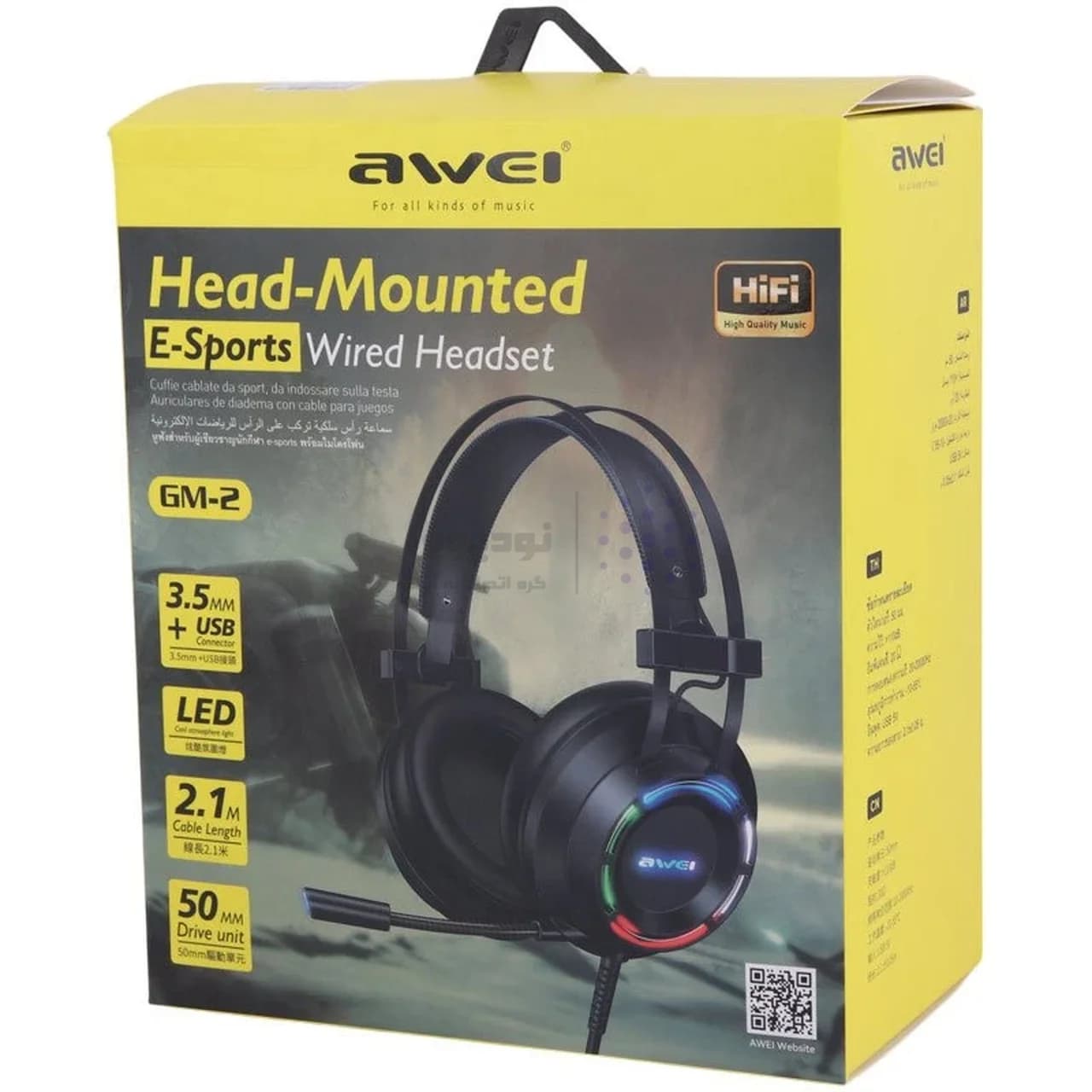 هدفون با سیم awei مدل GM-2 – مشکی – RYL — تصویر ۱۲