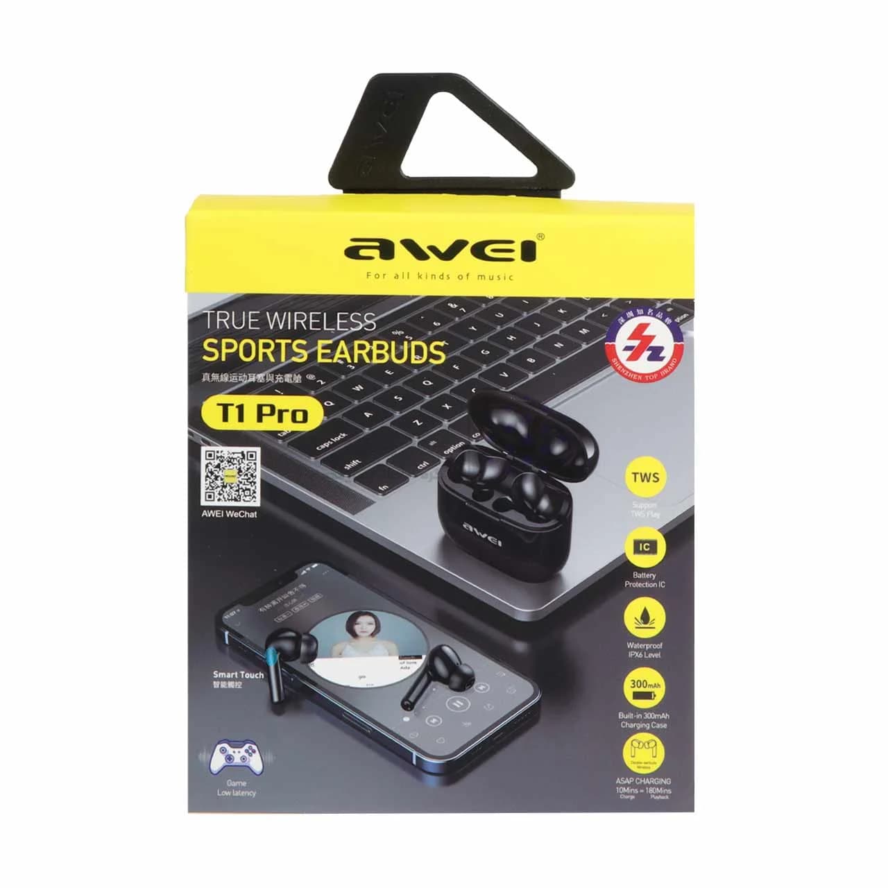 ایرفون بی سیم awei مدل T1 Pro – مشکی – RYL — تصویر ۱۱