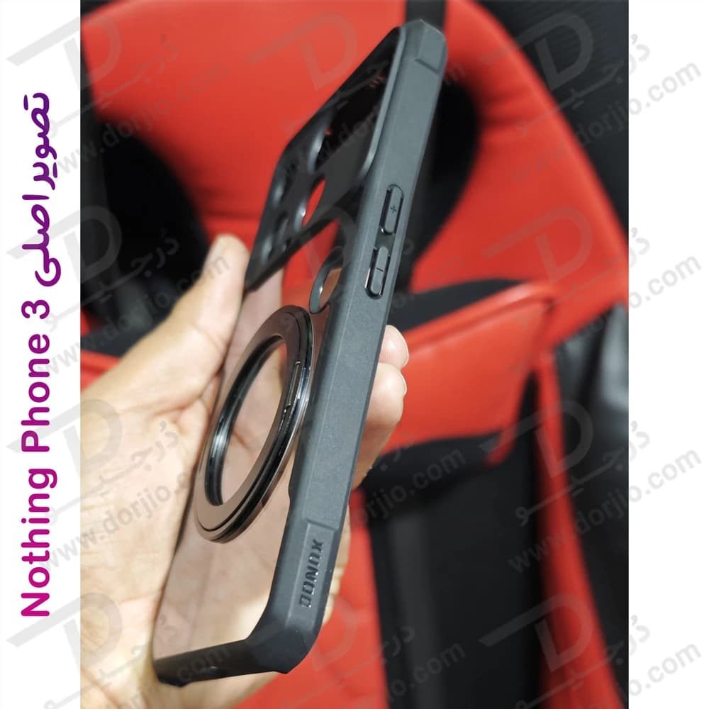 گارد شفاف رینگ استند 360 درجه مگ سیف Nothing Phone 3 مارک XUNDD سری Beatle Rotatable — تصویر ۶