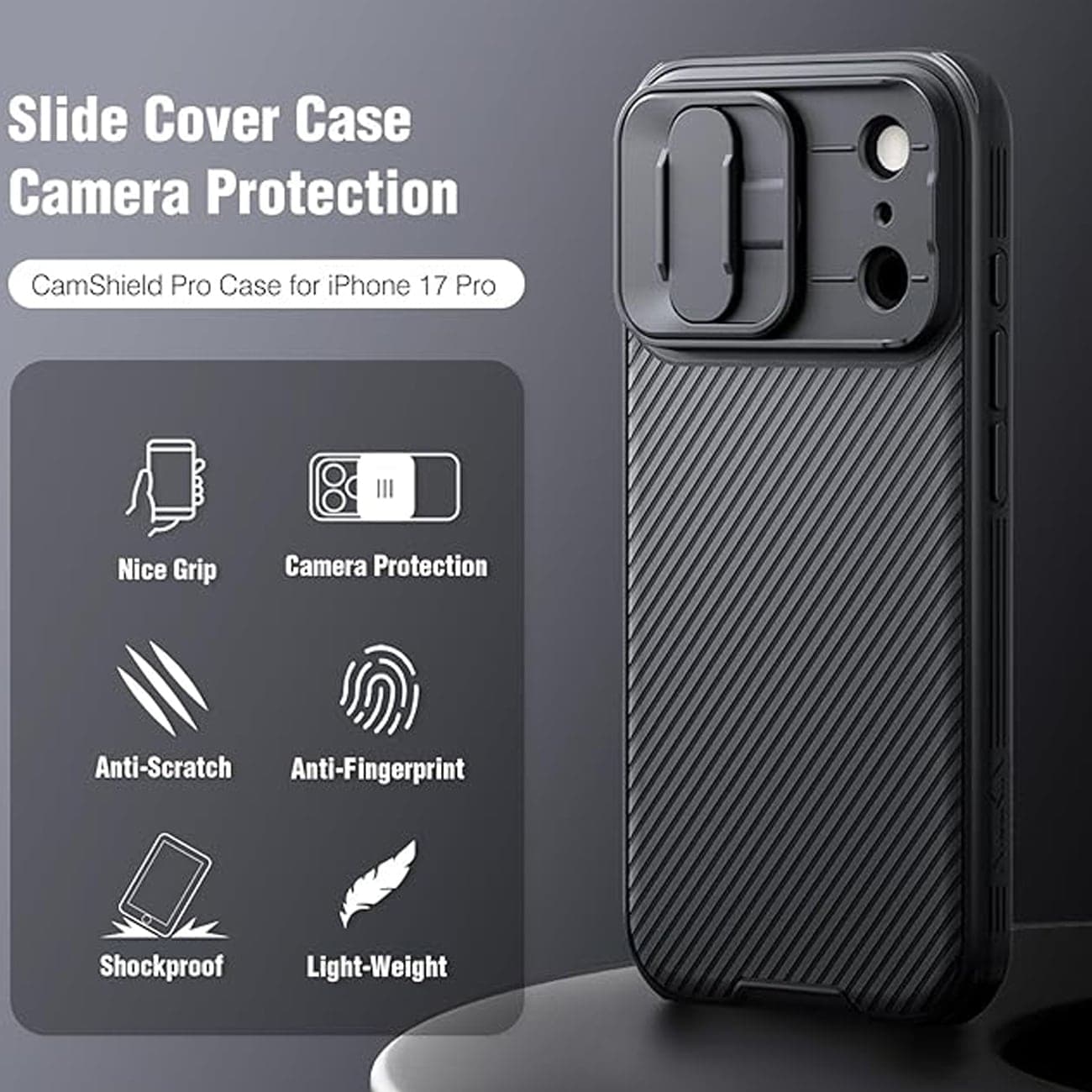 قاب گوشی آیفون 17 پرو نیلکین Nillkin CamShield Pro — تصویر ۷