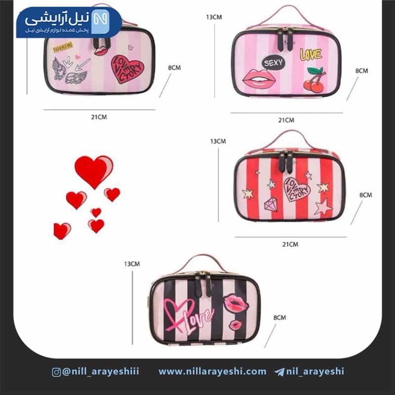 کیف آرایشی سایز بزرگ طرح ویکتوریا سکرت تاتادو — تصویر ۳