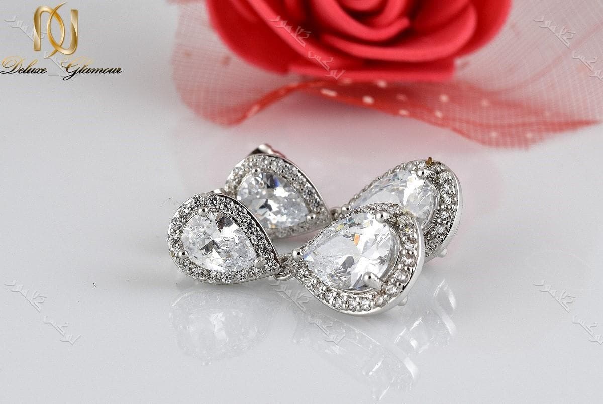 گوشواره زیبا دخترانه طرح جواهری کلیو با کریستال سواروفسکی Er-n148