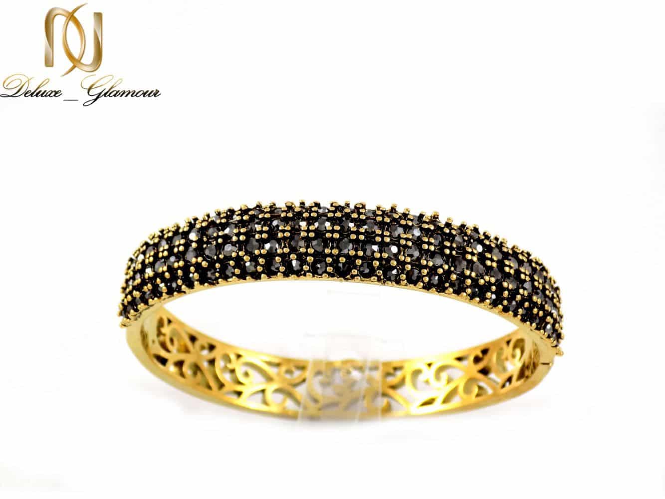 دستبند زنانه طرح طلای استیل نگین مارکازیت با قطر 57 میلی متری DS-N165 — تصویر ۶