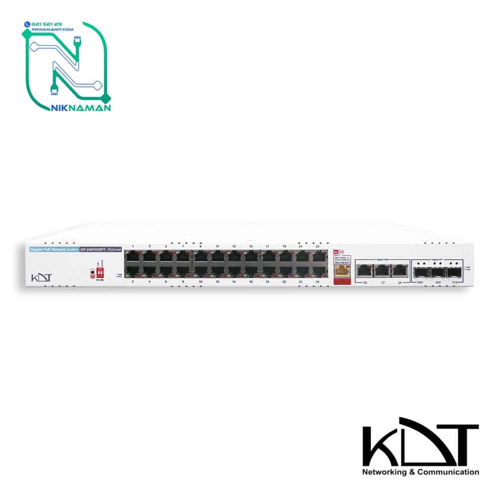 سوئیچ شبکه POE مدلKDT KP-2407H3SFT — تصویر ۳