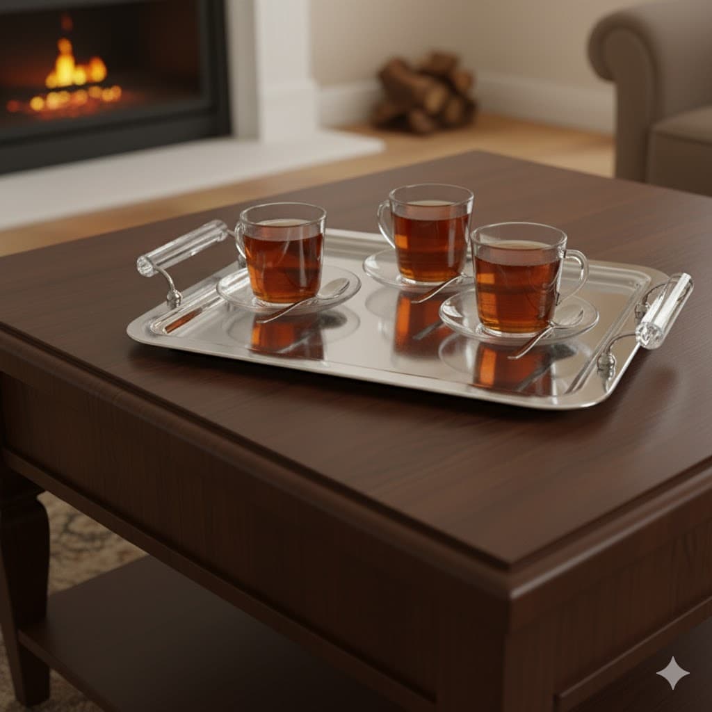 سینی استیل طرح ترک کوچک یونیک کد 3832 (خارجی درجه 1) — تصویر ۵