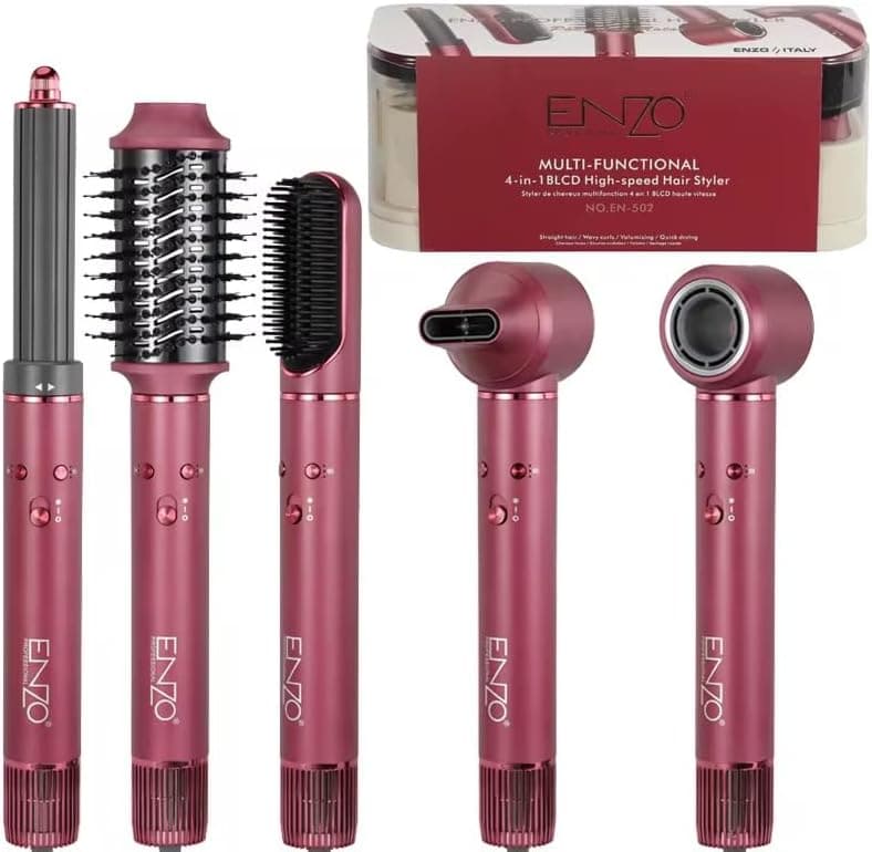 سشوار و حالتدهنده چندمنظوره ۴ کاره با موتور پرقدرت ENZO Professional Multi-Functional 4-in-1 BLCD High-speed Hair Styler