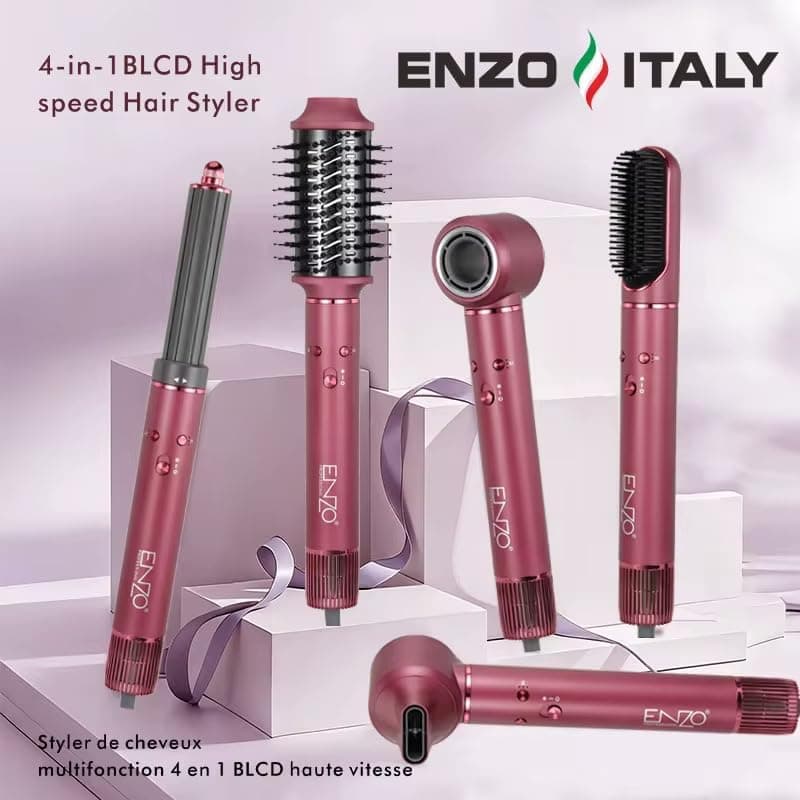 سشوار و حالت‌دهنده چندمنظوره ۴ کاره با موتور پرقدرت ENZO Professional Multi-Functional 4-in-1 BLCD High-speed Hair Styler — تصویر ۳