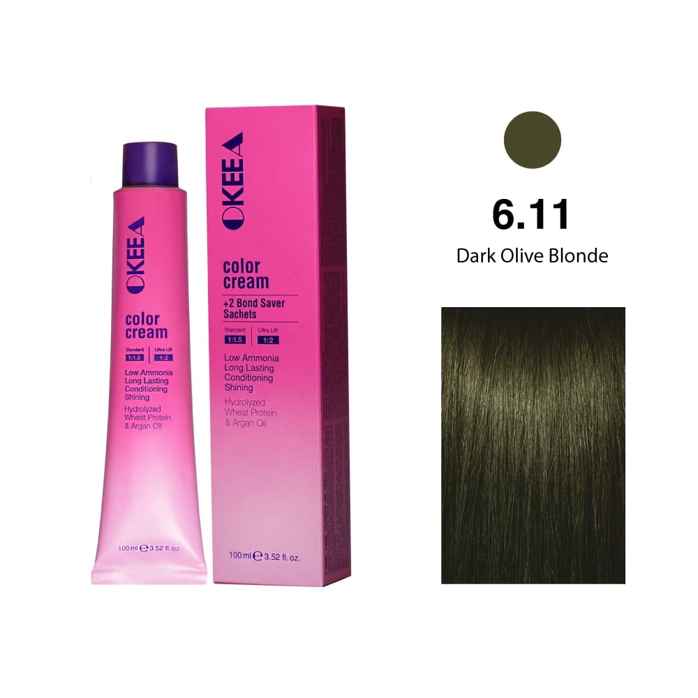 رنگ مو شماره 6.11 Dark Olive Blonde