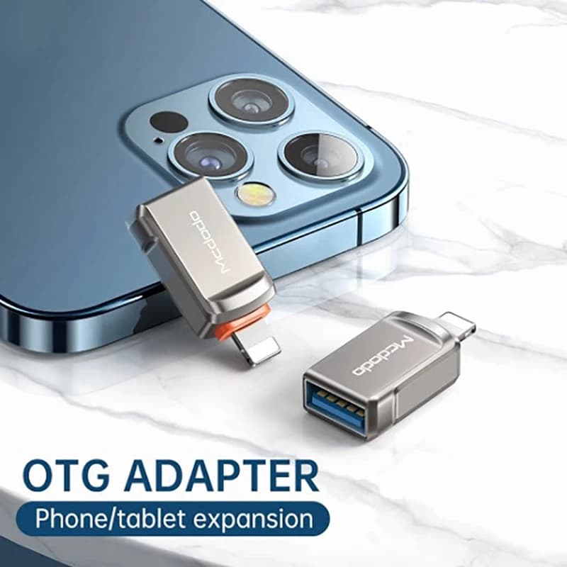 مبدل OTG USB 3.0 به لایتنینگ مک دودو (Mcdodo) مدل OT-860 — تصویر ۳