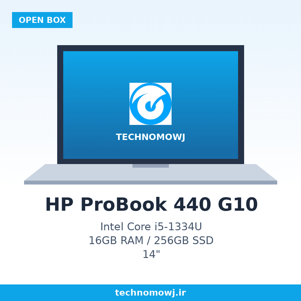 لپ تاپ اپن باکس HP ProBook 440 G10 | Core i5-1334U | 16GB | 256GB SSD | Intel Iris Xe | 14 اینچ FHD