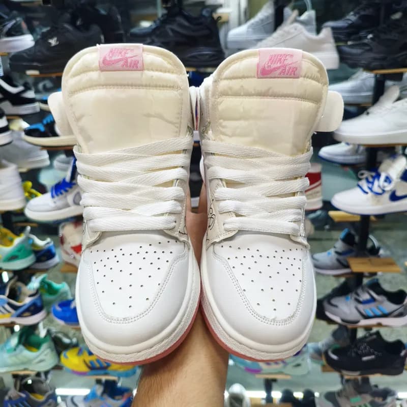 کتونی نایک جردن 1 ساقدار زنانه رنگ صورتی مدل شیکاگو — تصویر ۱۰