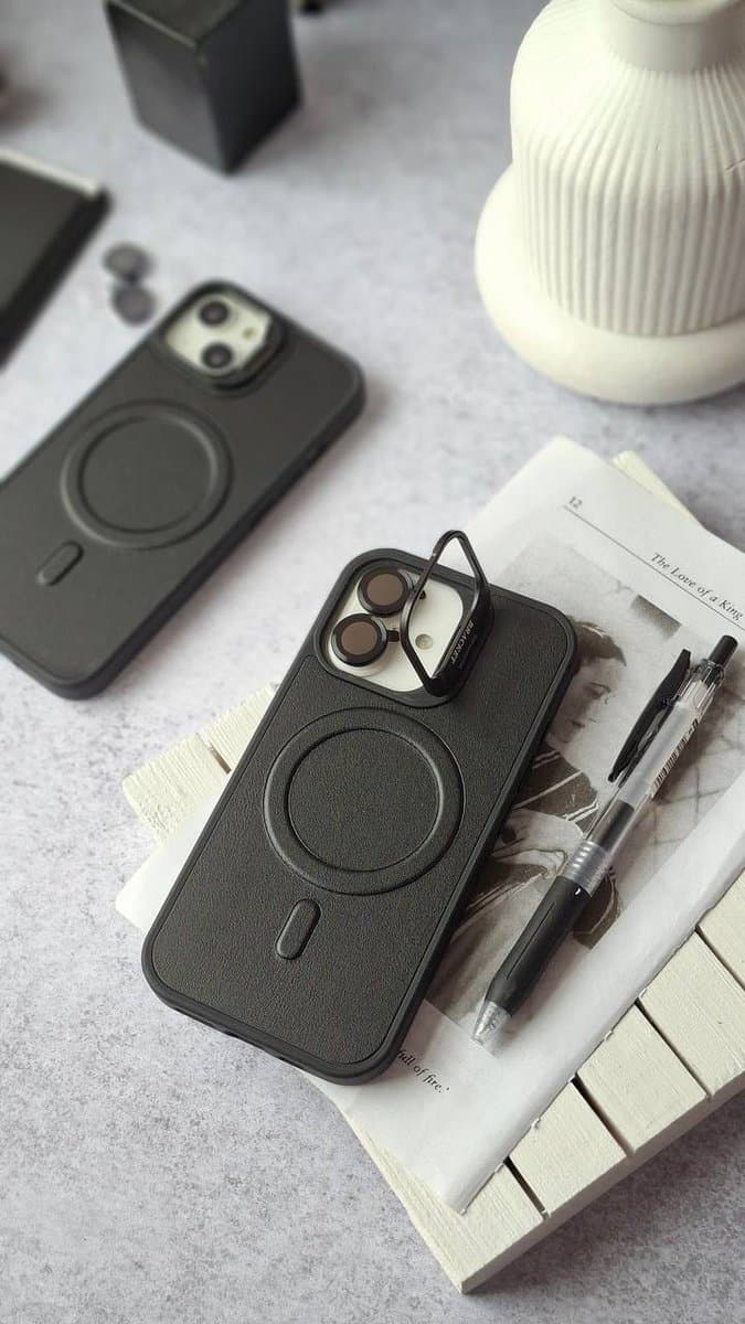 قاب چرمی MagSafe دار با کیف کارت مگنتی گوشی آیفون 16 — تصویر ۵