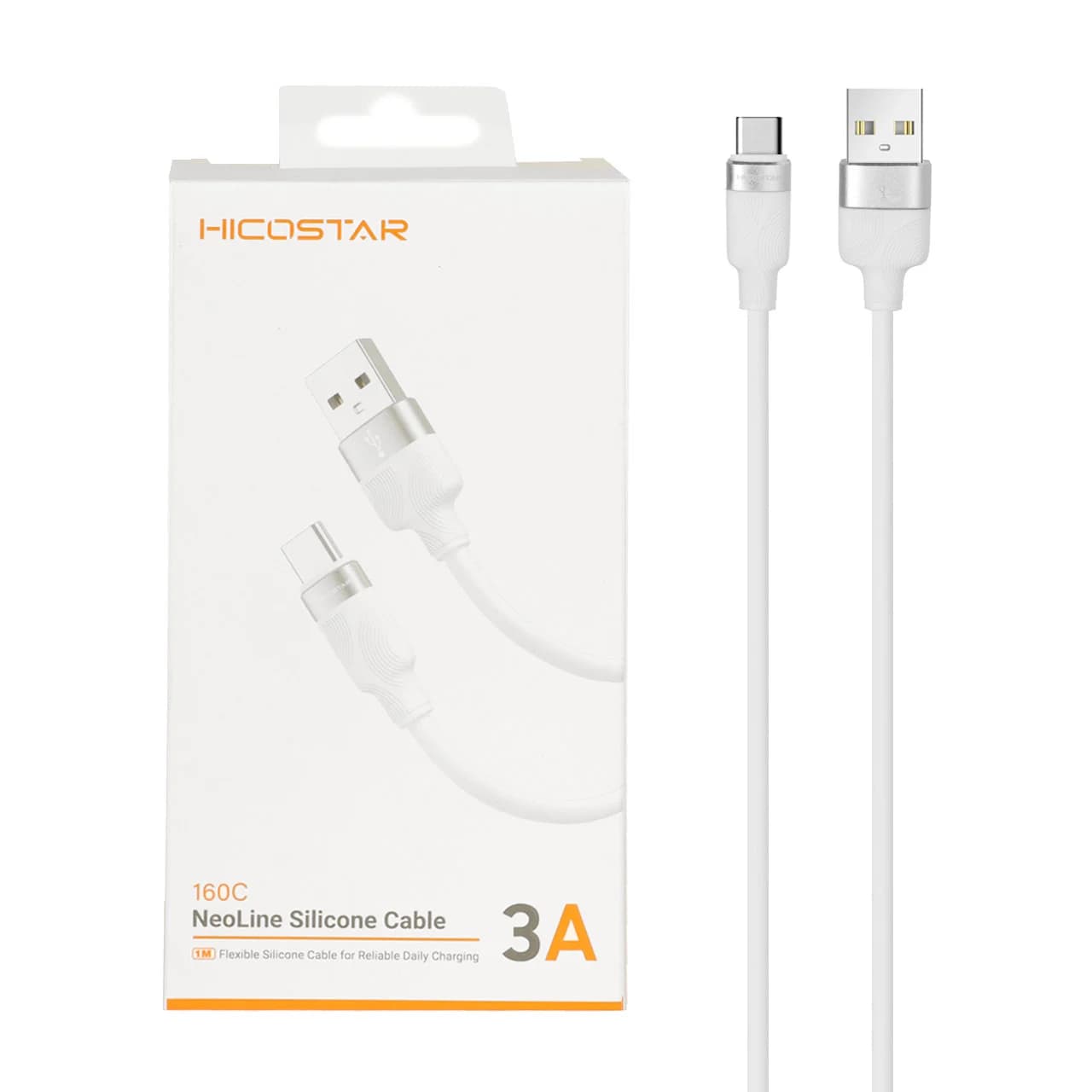 کابل شارژ فست Hicostar Type-C مدل 160C – سفید