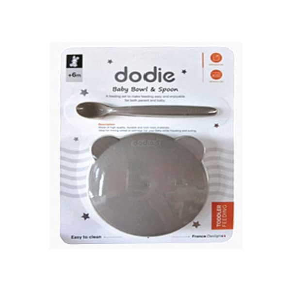 ظرف غذا درب دار با قاشق نوزادی دودیه Dodie — تصویر ۳