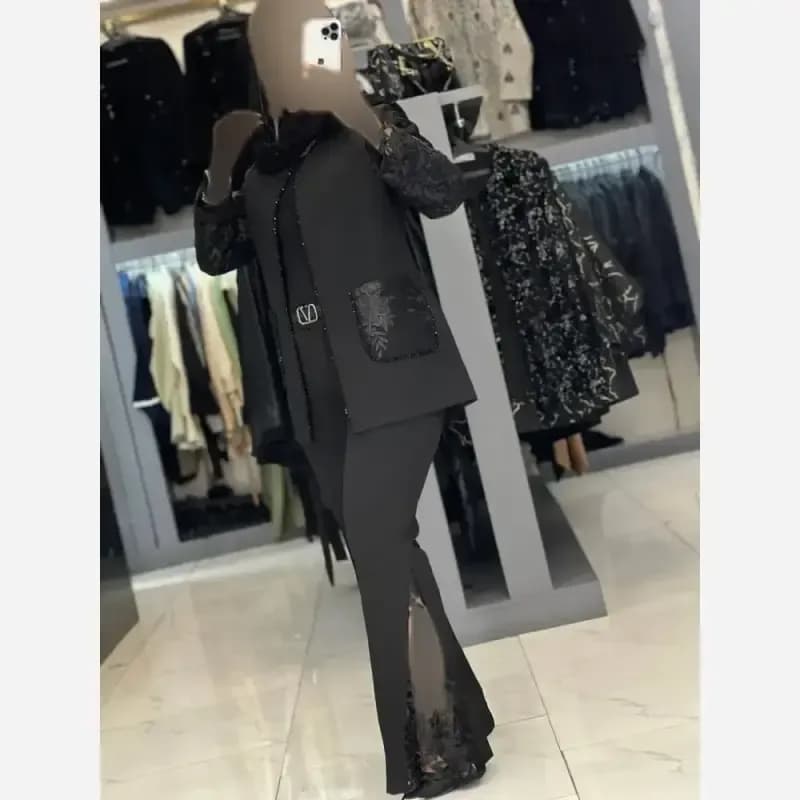 کت تک مجلسی زنانه مدل دلربا جنس مازراتی دبل رنگ مشکی