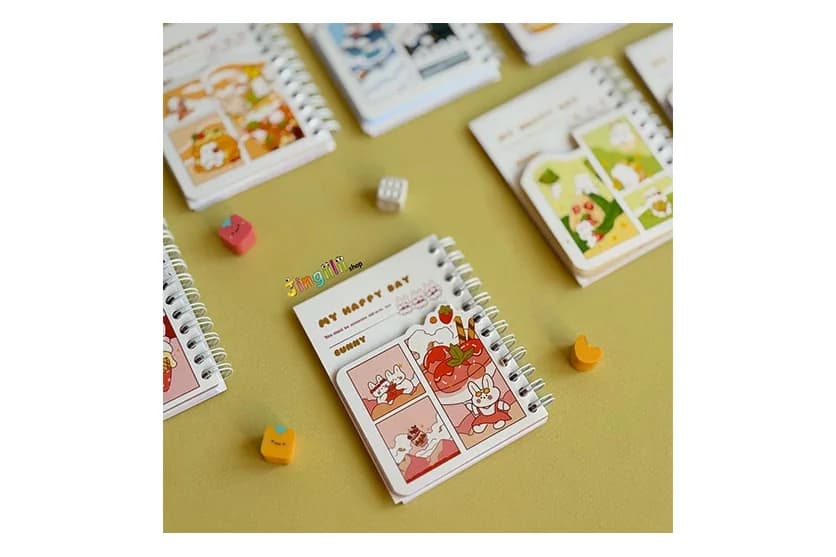 دفترچه فانتزی دوجلده طرح دار سری Bunny پیتیکو (کد 273) — تصویر ۴