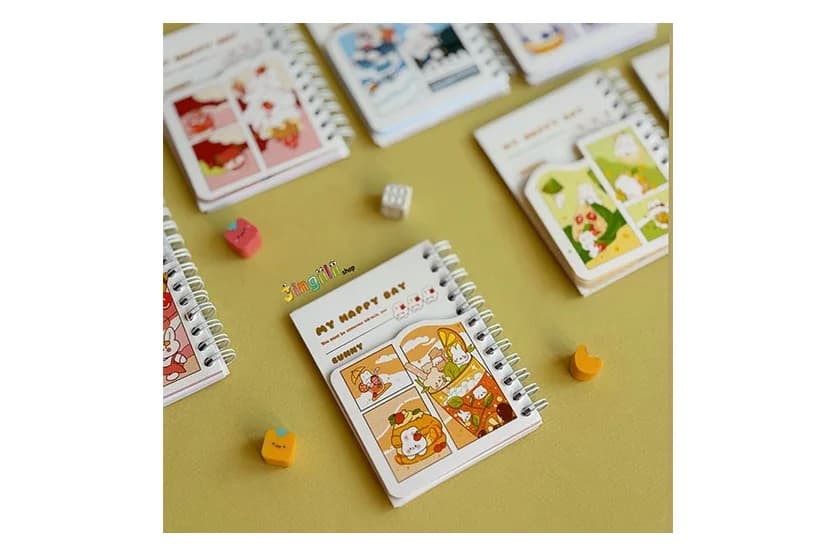 دفترچه فانتزی دوجلده طرح دار سری Bunny پیتیکو (کد 273) — تصویر ۵