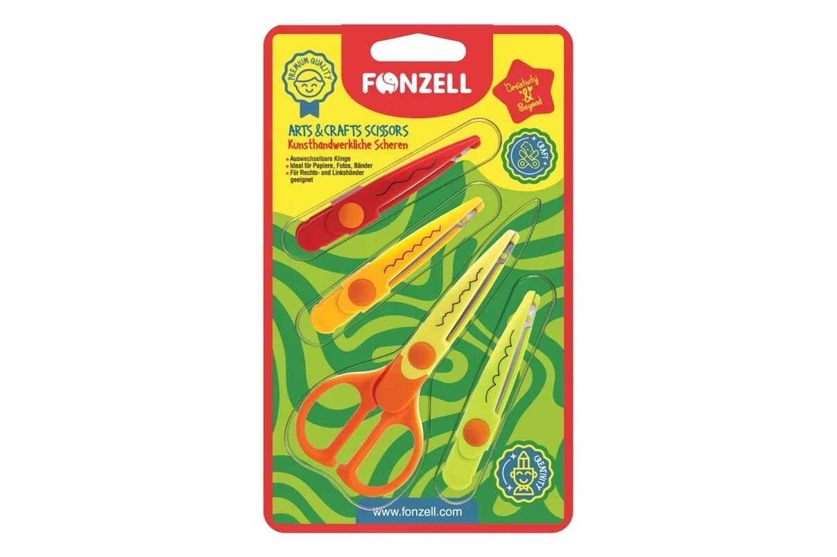 قیچی کاردستی 4 تیغه ی قابل تعویض فونزل کد 463013 (fonzell)