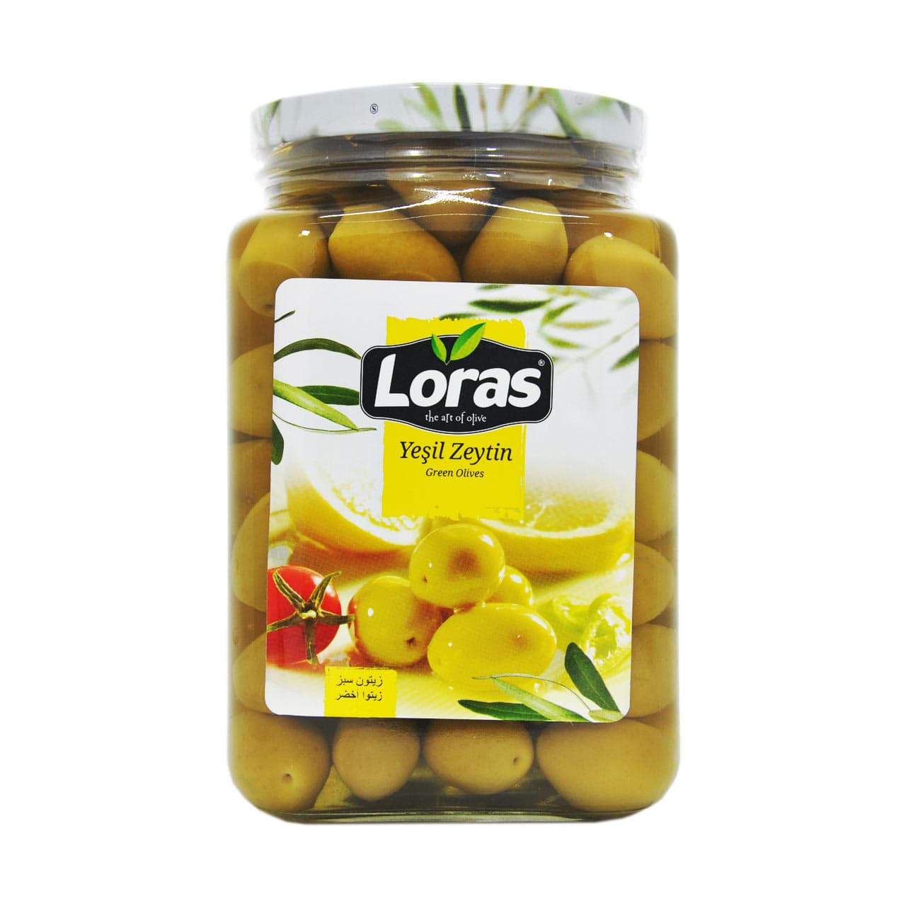 زیتون سبز با هسته ۱٫۵ کیلو لوراس – loras