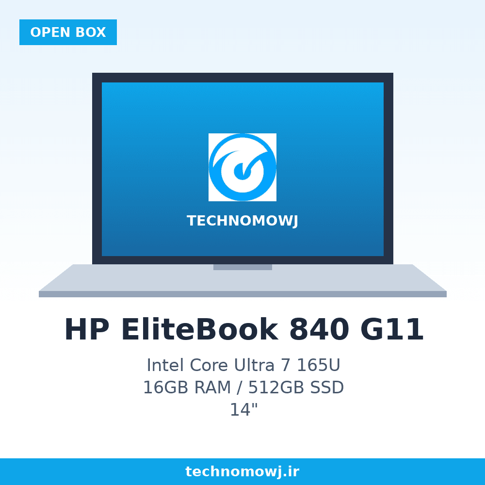 لپ تاپ اپن باکس HP EliteBook 840 G11 | Core Ultra 7 165U | 16GB | 512GB SSD | Intel Graphics | 14 اینچ FHD