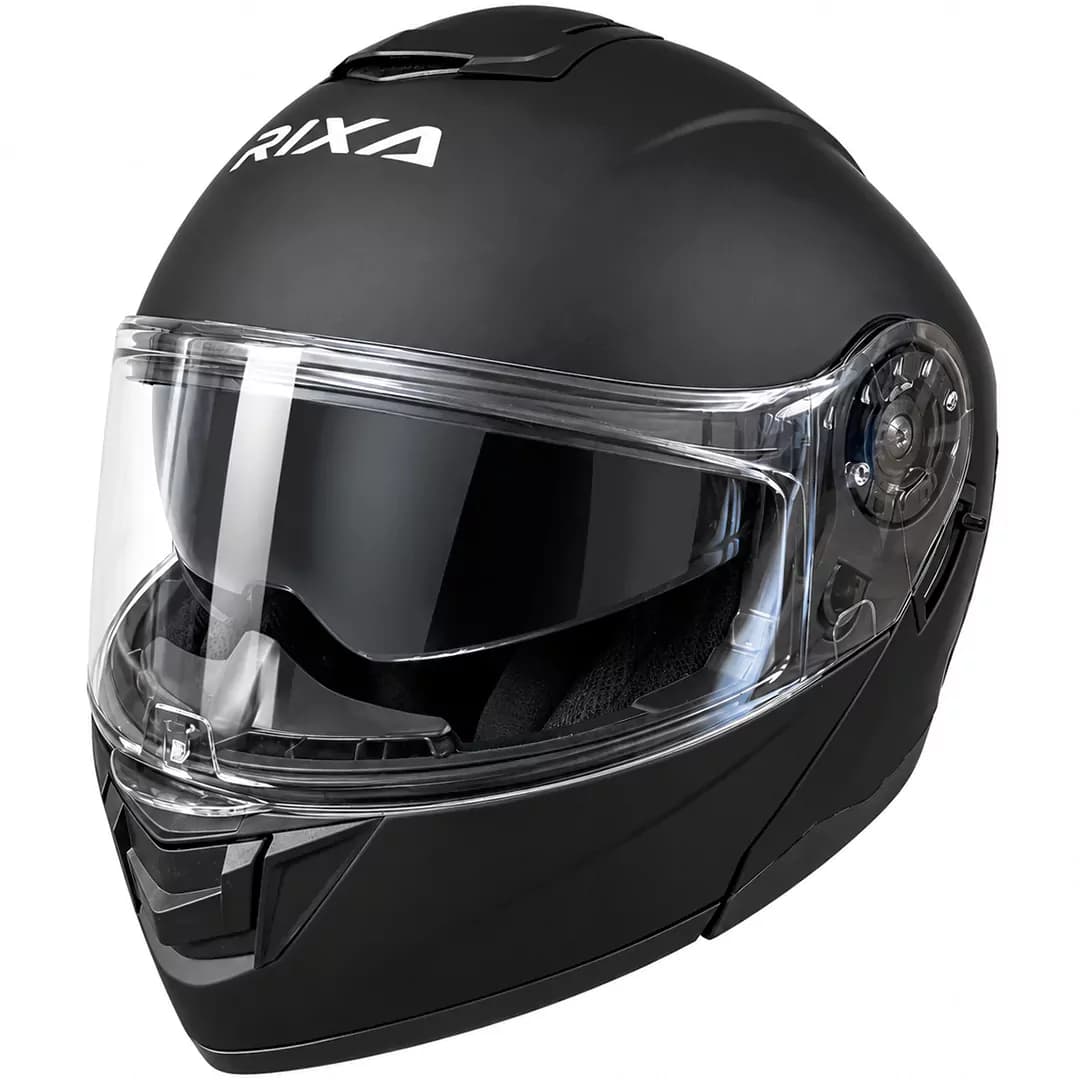 کلاه کاسکت فک متحرک ریکسا مدل MATT BLACK