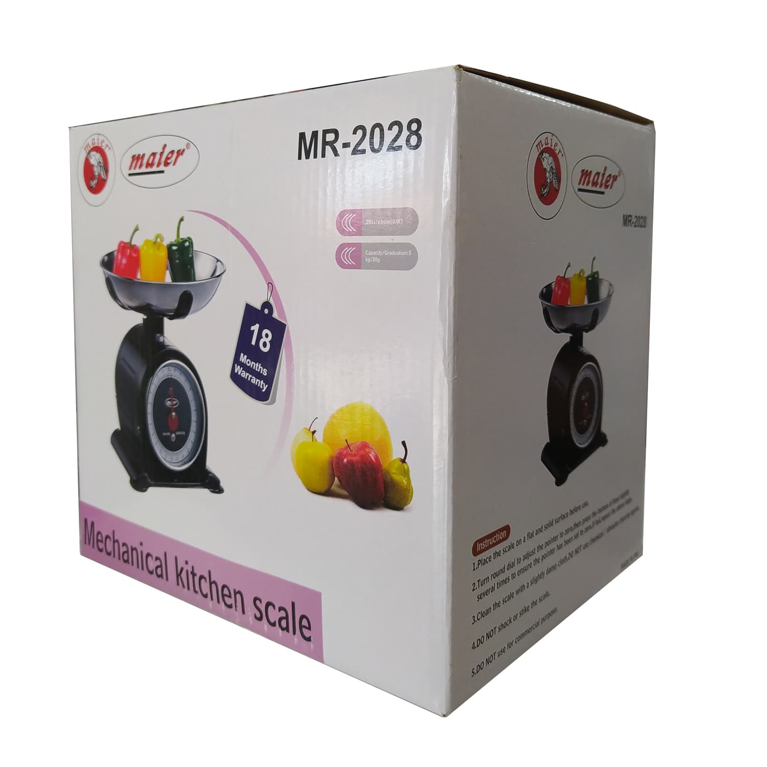 ترازو آنالوگ آشپزخانه مایر maier مدل MR-2028 — تصویر ۲