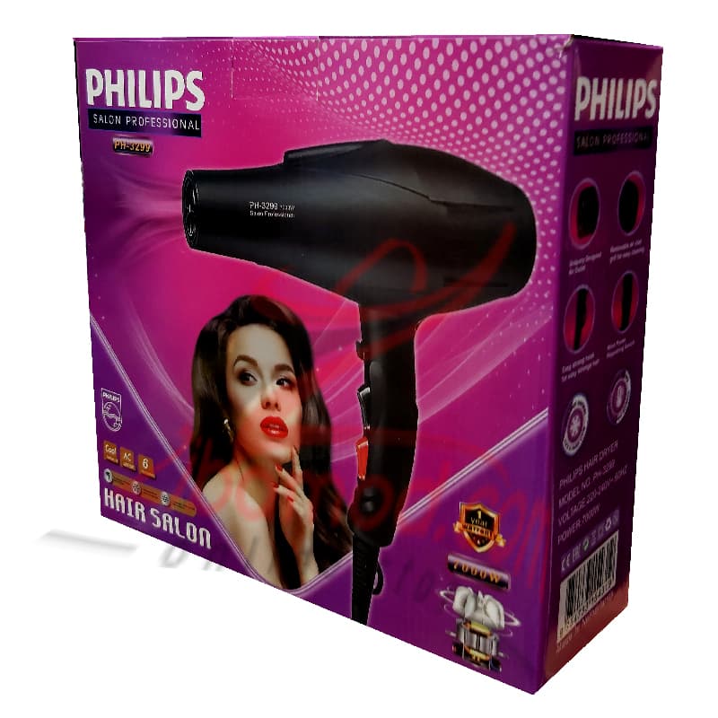 سشوار حرفه ای فیلیپس Philips مدل Ph-3299 قدرت 7000 وات — تصویر ۲