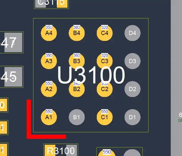 آی سی افزایش دهنده ولتاژ آیفون ایکس اس مکس (U3100) — تصویر ۳