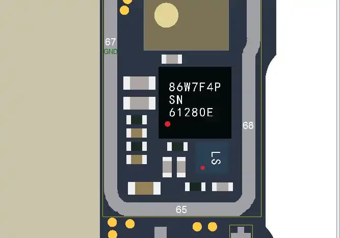 آی سی افزایش دهنده ولتاژ آیفون ایکس اس مکس (U3100)