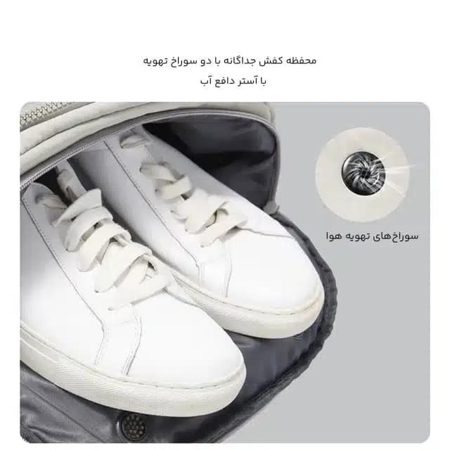 کوله پشتی مسافرتی، ورزشی و لپ‌تاپ 15.6 اینچ بنج BANGE BG-8121 با ظرفیت بزرگ و طرح چمدان — تصویر ۲