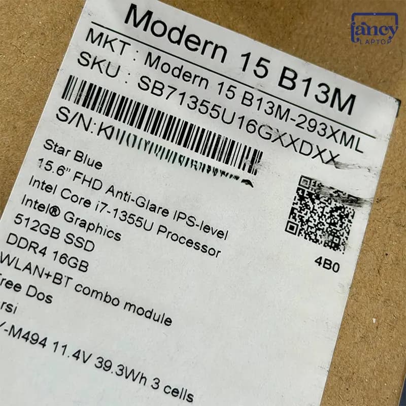 لپ تاپ اپن باکس 15.6 اینچی ام اس آی Modern 15 B13M Core i7-1355U 16GB DDR4 512GB NVMe SSD Intel UHD Graphics — تصویر ۵