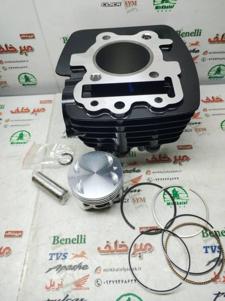 سیلندر و پیستون (پستان) کامل موتور پالس ls 135 ال اس (شرکتی) — تصویر ۲