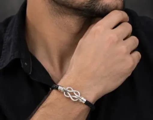 دستبند امگا اینفینیتی نقره