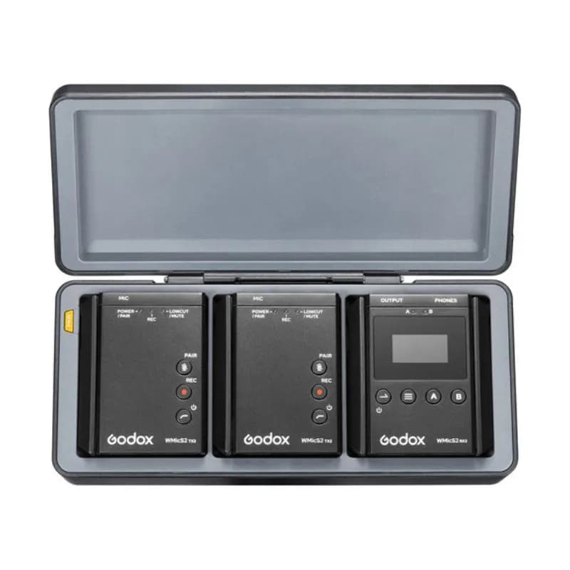 میکروفون بی‌سیم یقه‌ای گودکس Godox UHF Wireless Microphone System WMicS2 Kit 2 — تصویر ۳