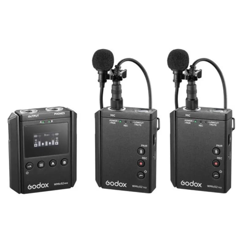 میکروفون بی‌سیم یقه‌ای گودکس Godox UHF Wireless Microphone System WMicS2 Kit 2