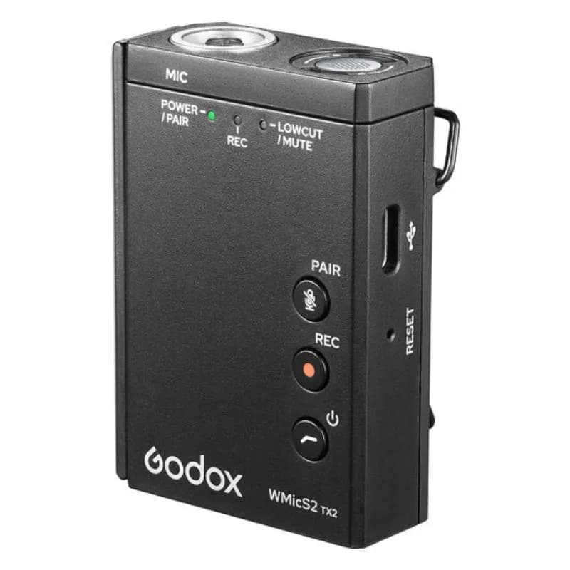 میکروفون بی‌سیم یقه‌ای گودکس Godox UHF Wireless Microphone System WMicS2 Kit 2 — تصویر ۸